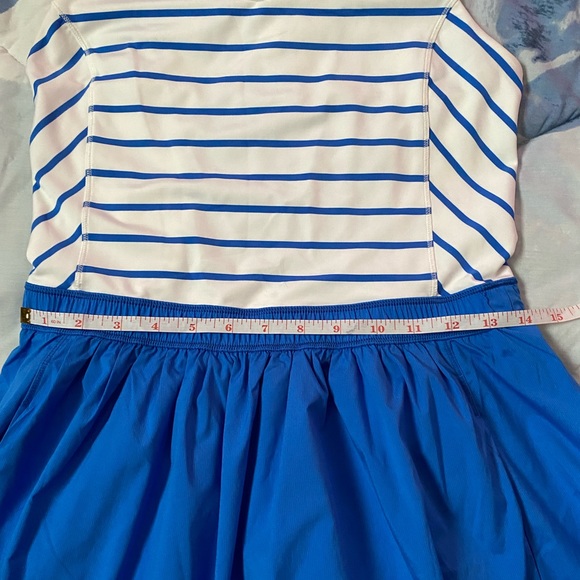 RARE Lululemon club dress deauville stripe pipe dream blue/white - Picture 8 of 15